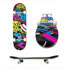 Skateboard Kids Neon Graphic, 78cm